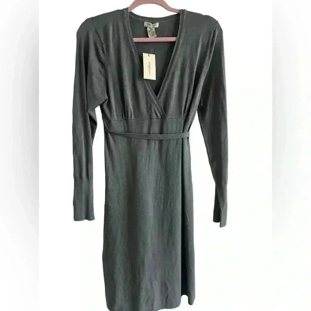 Vertigo Paris New with Tags Sweater Knit Dress with Wrap Top